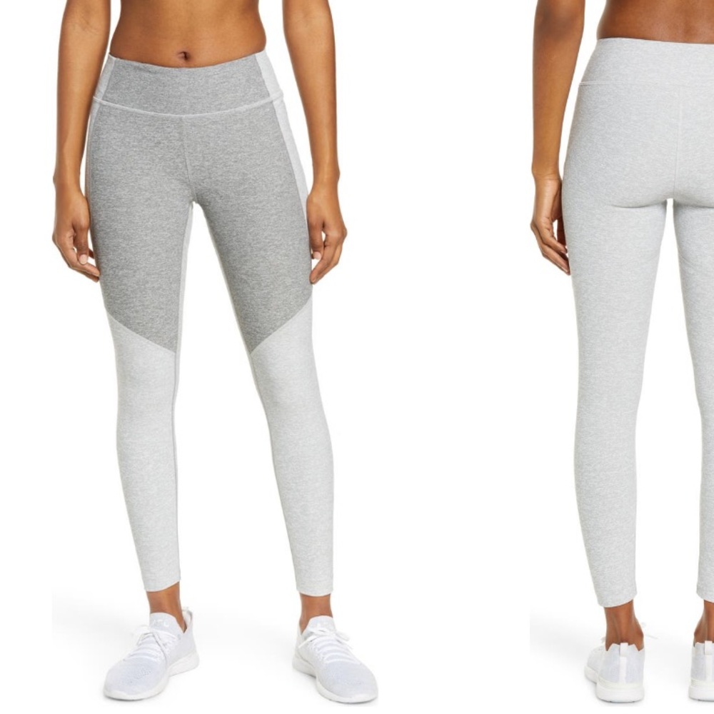 Outdoor Voices Two Tone Leggings in Dove/Ash